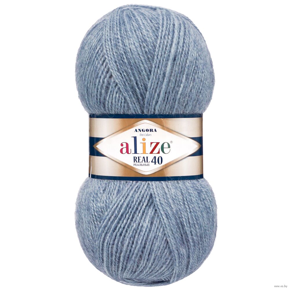 Пряжа "Angora Real 40 №221" (100 г; 430 м; светло-джинсовый)