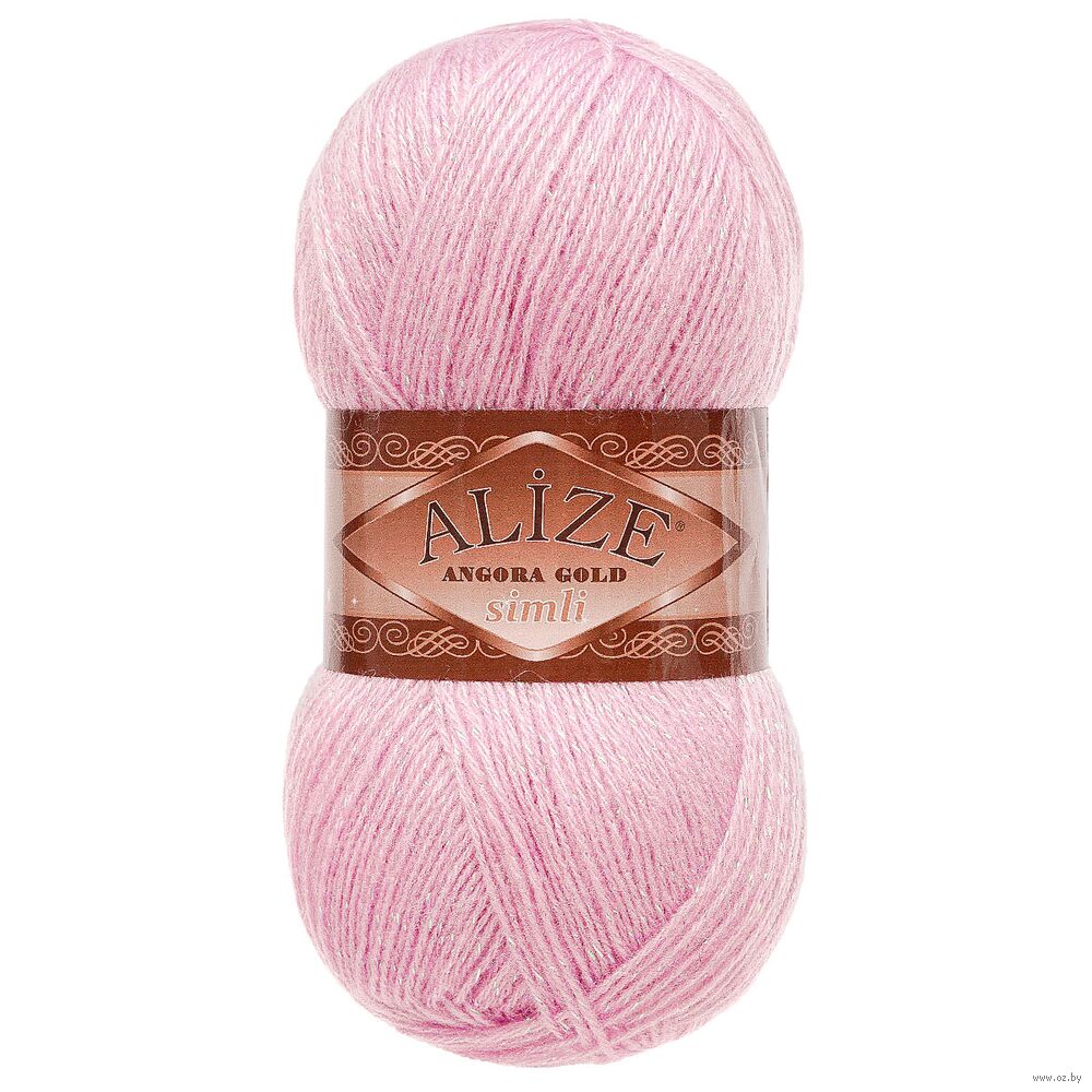Пряжа "Angora Gold Simli №27" (100 г; 500 м; лиловый)