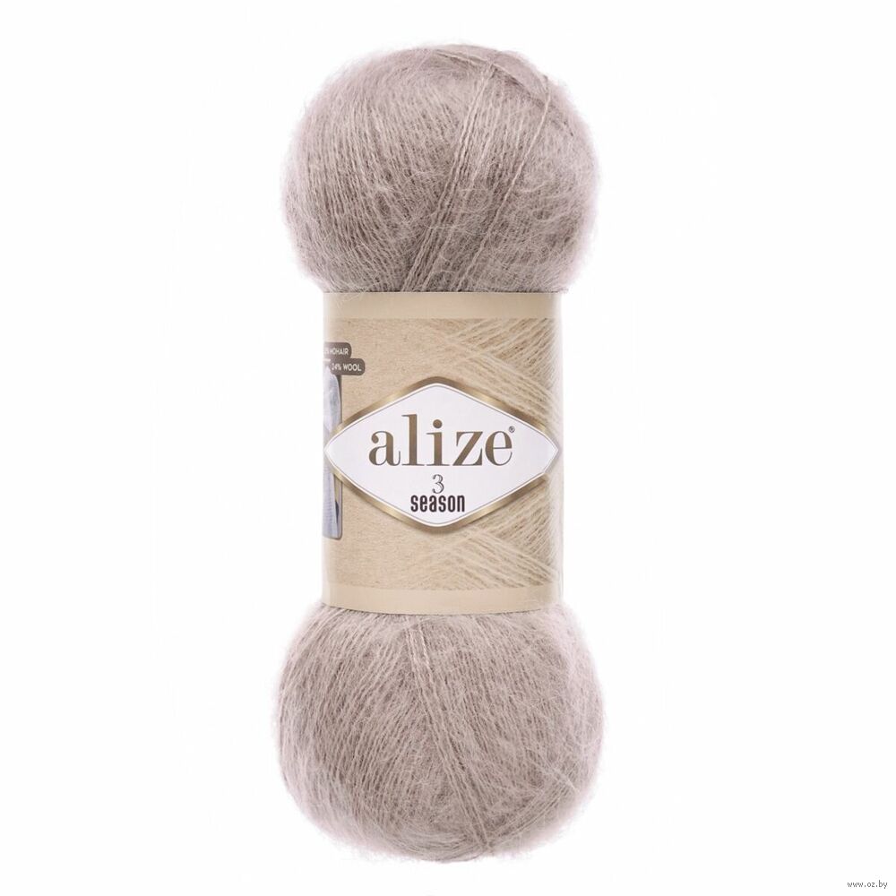 Пряжа "Alize 3 Season №541" (100 г; 500 м; светло-коричневый)