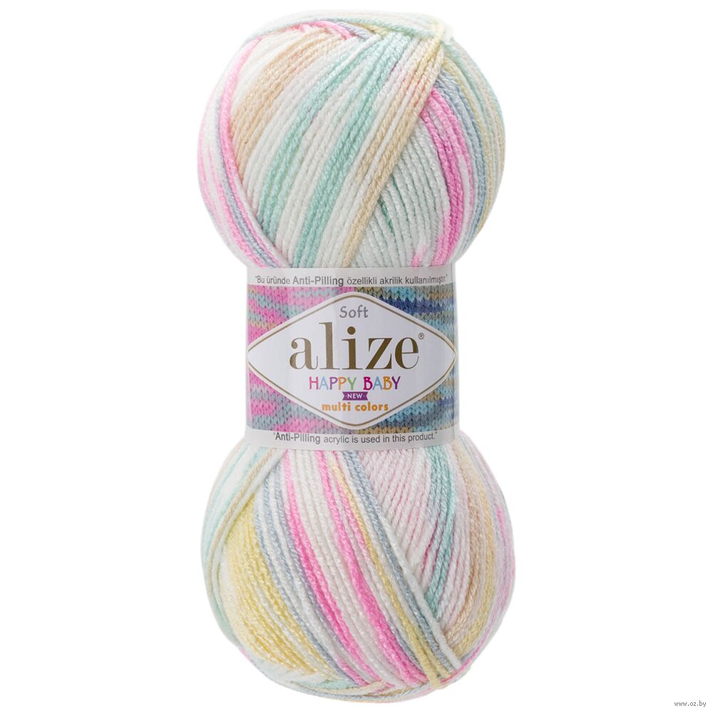 Пряжа "Happy Baby New. Multi Colors №52995" (100 г; 320 м; секционный)