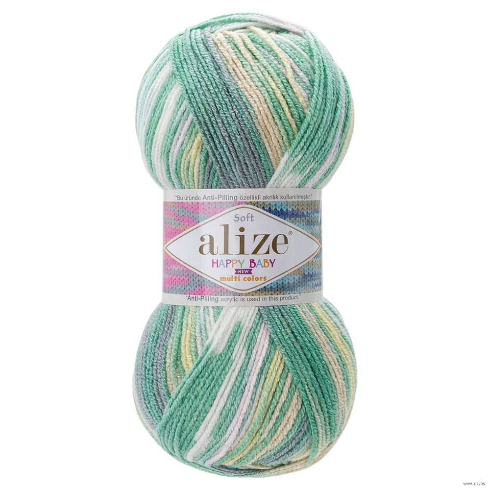 Пряжа "Happy Baby New. Multi Colors №52996" (100 г; 320 м; секционный)