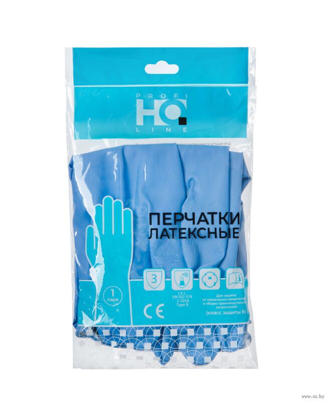 Перчатки латексные "HQ Profiline" (L; 1 пара)