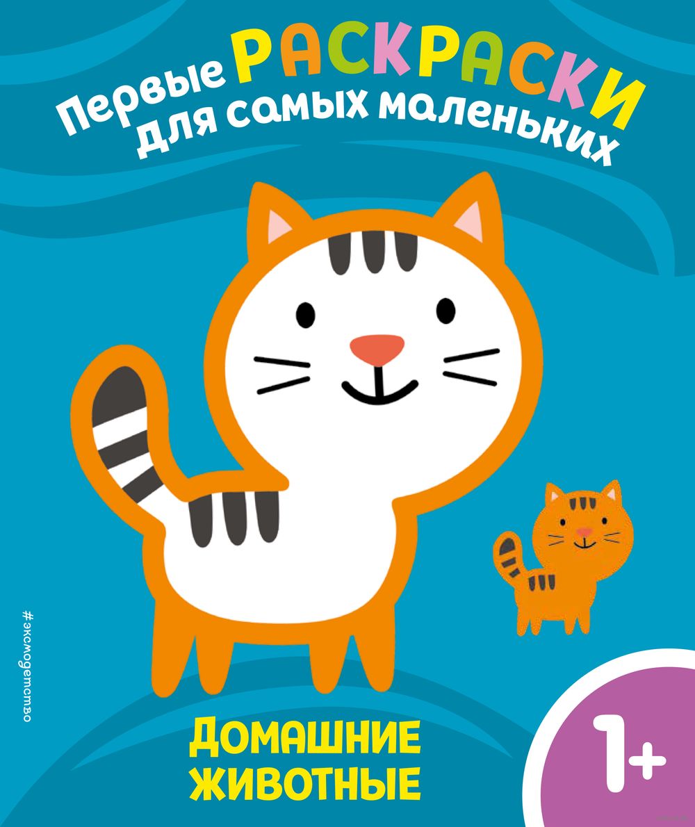 Раскраска для малышей «Домашние животные», 64 картинки