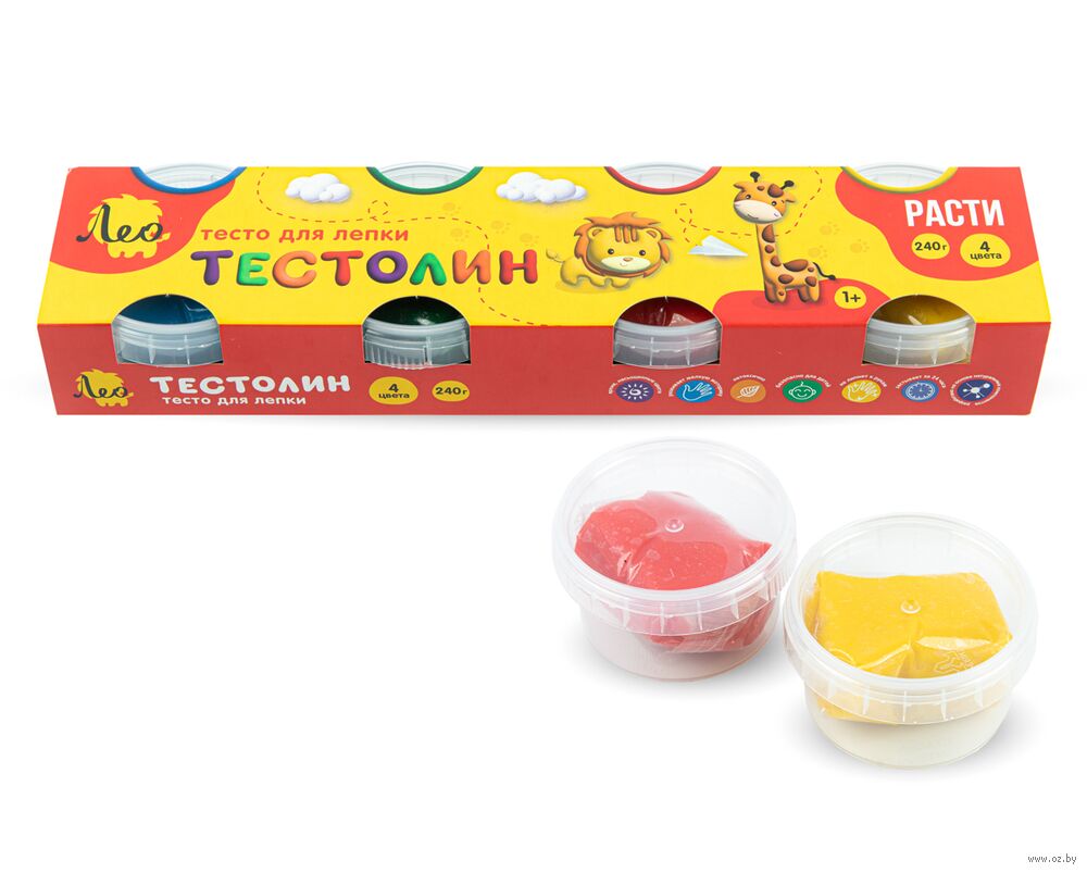 Набор для лепки "Тестолин" (4 цвета)