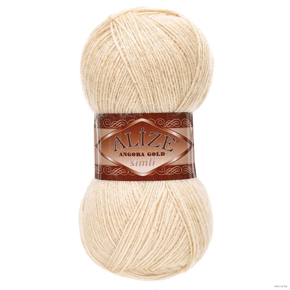 Пряжа "Angora Gold Simli №67" (100 г; 500 м; экрю)