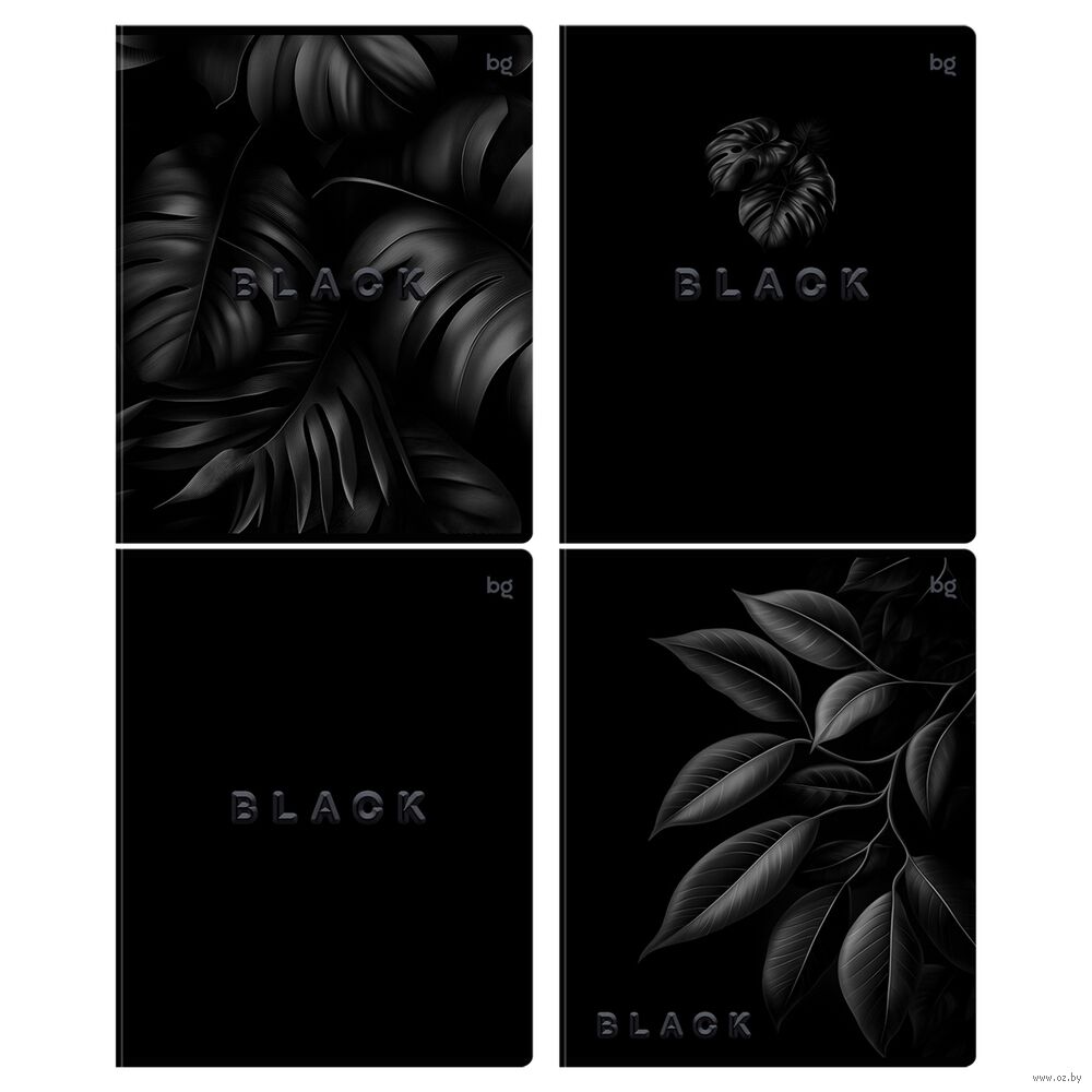 Тетрадь полуобщая в клетку "Just Black" (48 листов)