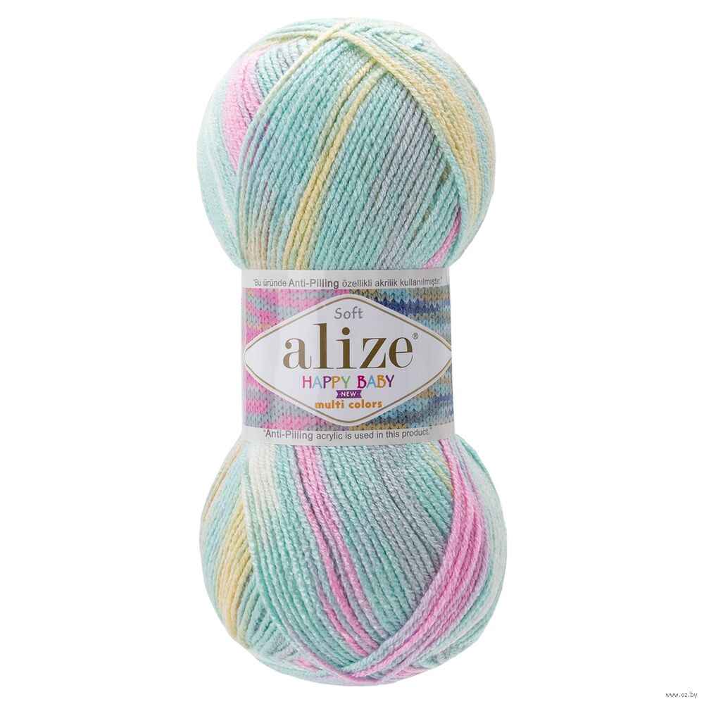 Пряжа "Happy Baby New. Multi Colors №52992" (100 г; 320 м; секционный)