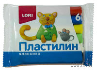 Пластилин "Классика" (6 цветов; арт. Пл-013)