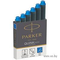 Набор картриджей чернильных Parker "Cartridge Quink Mini" (6 шт.; синие)