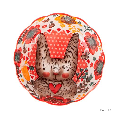 Салатник фарфоровый "Kawaii Forest. Bunny" (550 мл) — фото, картинка