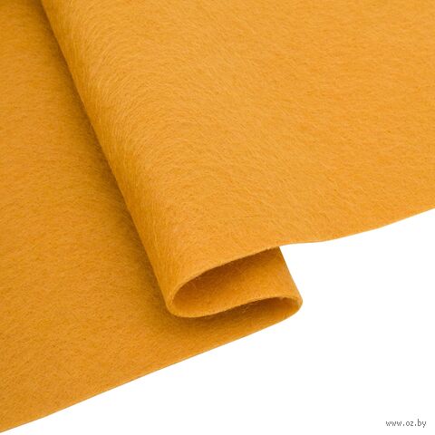 Фетр листовой мягкий (30х30 см; горчичный; 4 листа) — фото, картинка