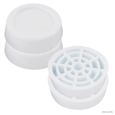 Антивибрационные подставки для стиральных машин и холодильников "Круг" (6х2 см; белый) — фото, картинка