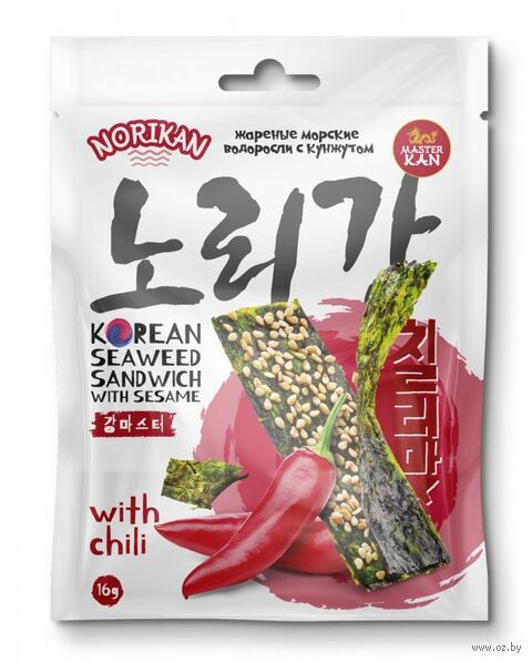 Сэндвич из водорослей "С кунжутом и чили" (16 г) — фото, картинка