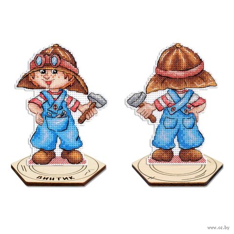 Набор для вышивания на пластиковой канве "Винтик с подставкой" (90х120 мм) — фото, картинка