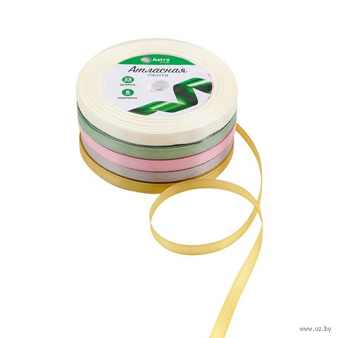 Набор декоративных лент "Фиолетовый микс" (0,6 см; 23 м; 5 шт.) — фото, картинка