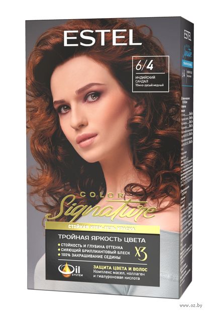 Крем-гель краска для волос "Color Signature" тон: 6/4, индийский сандал — фото, картинка