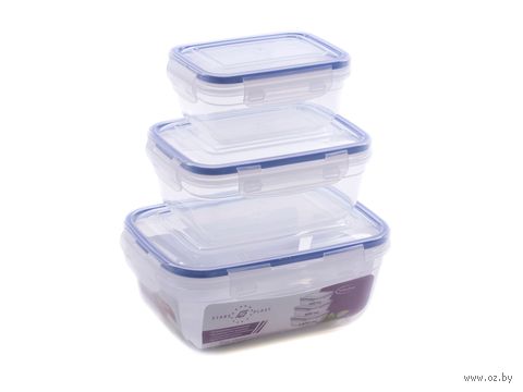 Набор контейнеров для продуктов (3 шт.) — фото, картинка