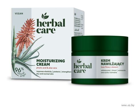 Крем для лица "Herbal Care. Увлажняющий. Фитиновая кислота и алоэ вера" (50 мл) — фото, картинка