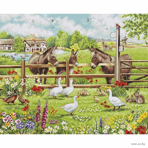 Набор для вышивания "Ослиный двор" (390х320 мм) — фото, картинка