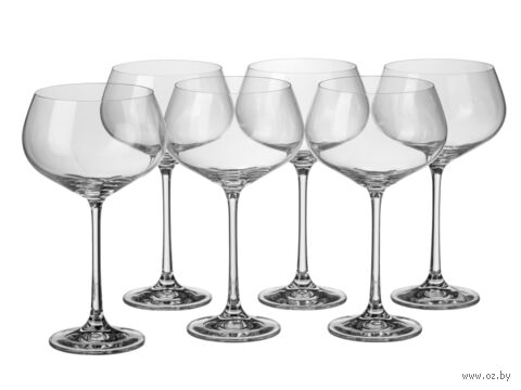 Бокал для вина стеклянный "Megan" (6 шт.; 400 мл) — фото, картинка