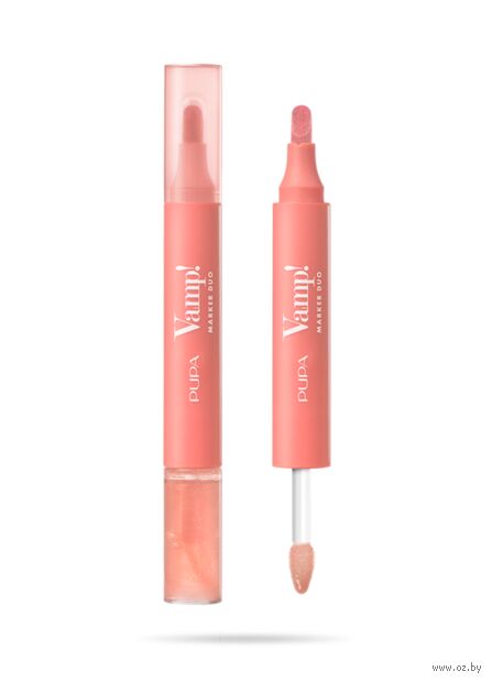 Блеск-маркер для губ "Vamp! Marker Duo" тон: 002, frozen rose — фото, картинка