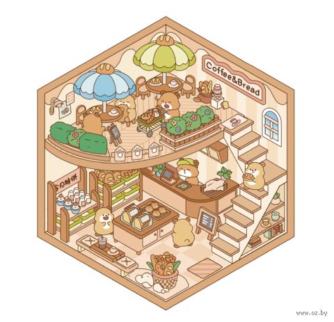 Набор для творчества "Румбокс-наклейки. Кофе и булочки" — фото, картинка