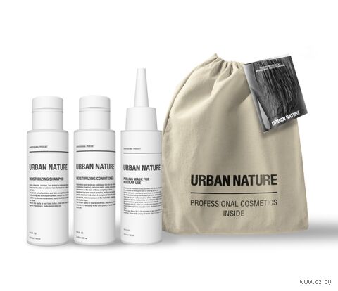 Подарочный набор "Интенсивное увлажнение" (шампунь, кондиционер, пилинг для волос) — фото, картинка