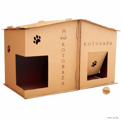 Домик для животных "Kotobaza. 2 в 1" (74х45х39 см) — фото, картинка