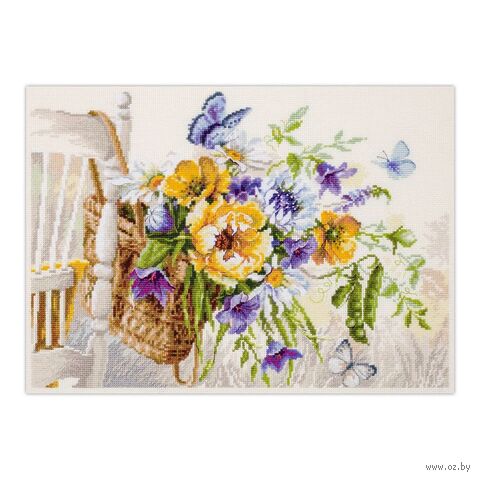 Набор для вышивания "Лето в корзинке" (280х380 мм) — фото, картинка