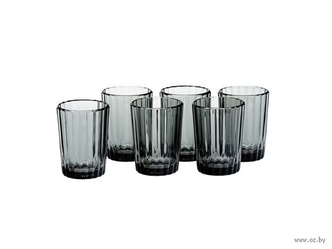 Набор стопок "Мистерия" (6 шт.; 50 мл; графит) — фото, картинка