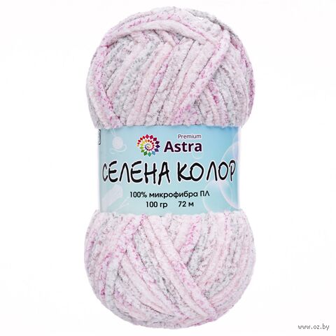 Пряжа "Селена Колор №06" (100 г; 72 м; розовый) — фото, картинка