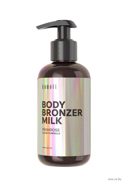 Молочко-шиммер для тела "Primrose. С эффектом загара" (200 мл; серебро) — фото, картинка