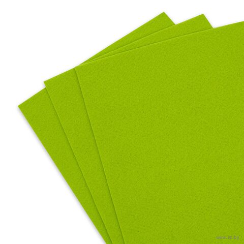 Фетр листовой мягкий "Astra" (20х30 см; желто-зеленый; 3 листа) — фото, картинка