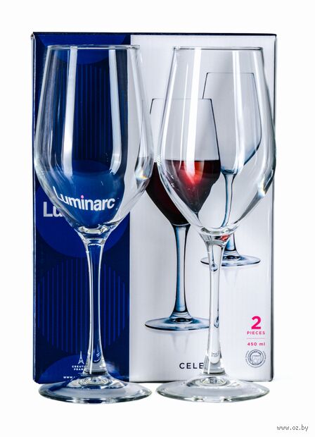 Набор бокалов для вина "Селест" (2 шт.; 450 мл) — фото, картинка