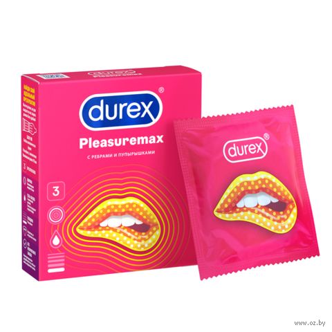 Презервативы "Durex. Pleasuremax" (3 шт.) — фото, картинка