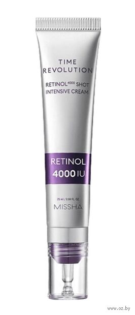 Крем для лица "Time Revolution Retinol 4000 Shot Intensive Cream" (25 мл) — фото, картинка