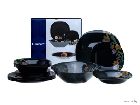 Набор посуды "Neo carina minuet black" (19 предметов) — фото, картинка