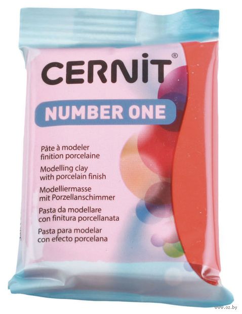 Глина полимерная "CERNIT Number One" (красный мак; 56 г) — фото, картинка