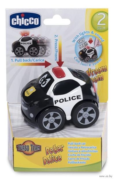 Машинка инерционная "Police" (со световыми и звуковыми эффектами) — фото, картинка