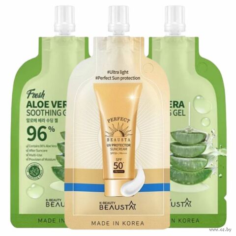 Подарочный набор "Beausta" (гель для лица, крем для лица) — фото, картинка