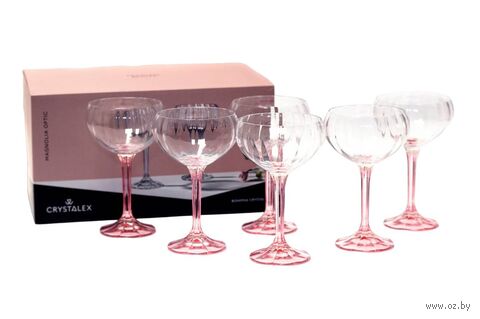 Набор бокалов для шампанского "Magnolia Optic" (6 шт.; 190 мл) — фото, картинка