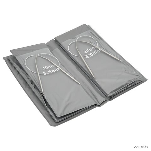 Набор круговых спиц для вязания (металл; 40 см; 8 размеров) — фото, картинка