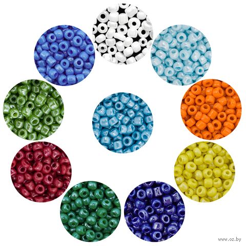 Набор бисера 11/0 "Ассорти №6" (10 цветов) — фото, картинка