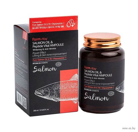 Сыворотка для лица "Salmon Oil and Peptide Vital Ampoule" (250 мл) — фото, картинка