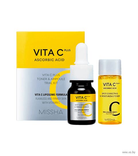 Подарочный набор "Vita C Plus Trial Kit Toner and Ampoule" (тоник, сыворотка для лица) — фото, картинка
