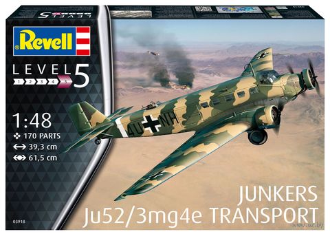 Сборная модель "Самолет Junkers Ju52/3mg4e Transport" (масштаб: 1/48) — фото, картинка