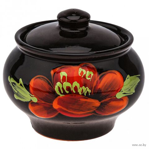 Горшок для запекания "Русский. Мак черный" (330 мл) — фото, картинка