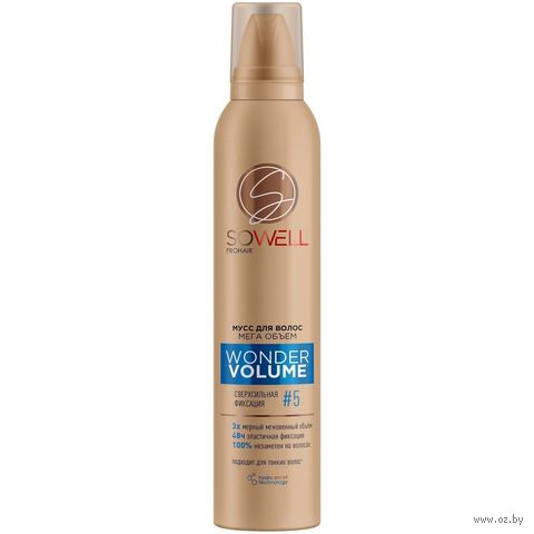 Мусс для укладки волос "Wonder Volume" сверхсильной фиксации (200 мл) — фото, картинка