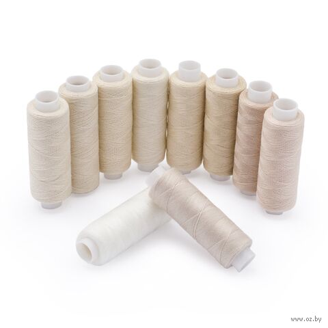 Набор швейных ниток 50/2 "Молочный микс" (183 м; 10 шт.) — фото, картинка