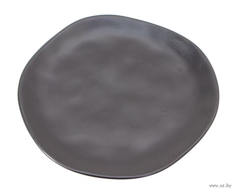 Тарелка керамическая десертная "Organic" (200 мм; черная) — фото, картинка